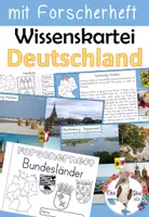 Vorschau - Arbeitsblätter - Deutschland & Bundesländer - Wissenskartei und Forscherheft in drei Versionen - Deckblatt