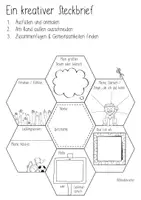 Vorschau - Mal- und Bastelvorlagen - Steckbriefe / Kennenlernen - Gemeinschaftsbild Wabe Poster / Schuljahresanfang - Seite 3