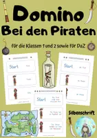 Vorschau - Spiele - Domino Bei den Piraten (Silbenschrift) (Kl. 1 und 2 sowie DaZ) - Deckblatt