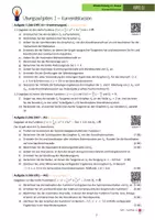 Vorschau - Arbeitsblätter - Kurvendiskussion Übersicht & Abitur Aufgaben - Seite 1