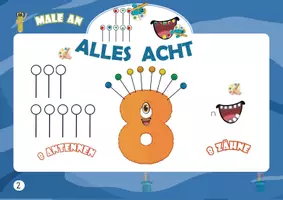 Vorschau - Arbeitsblätter - Zahl 8 lernen – Übungsheft Vorschule ab 5 Jahren | Menge & Zahl, Plus und Minus | ohne Lesen lösbar - Seite 3