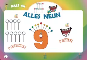 Vorschau - Arbeitsblätter - Zahl 9 lernen – Übungsheft Vorschule ab 5 Jahren | Menge & Zahl, Plus und Minus | ohne Lesen lösbar - Seite 3