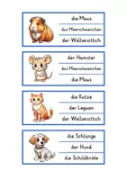 Vorschau - Spiele - Materialpaket Klammerkarten Lesen Tiere (Haustiere, Bauernhoftiere, heimische Tiere, wilde Tiere) - Seite 3