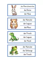 Vorschau - Stationenlernen - Klammerkarten Lesen Haustiere (2-fach differenziert) - Seite 3