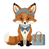 Vorschau - selbst erstellte Cliparts/Grafiken - Cliparts Füchsinnen Sticker Klassenmaskottchen Tiere - Seite 1