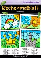 Vorschau - Arbeitsblätter - Rechenmalblatt Märchen - 4 Rechenmalblätter ZR 20 4-fach differenziert - Deckblatt