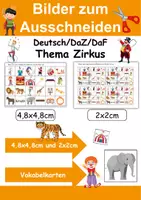 Vorschau - Arbeitsblätter - Vokabelbilder Zirkus - Bilder zum ausschneiden (Klasse 1 und 2) - Deckblatt