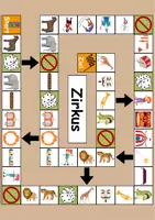 Vorschau - Arbeitsblätter - Brettspiel Zirkus Wortschatzspiel Grundschule DaZ/DaF/Deutsch - Seite 1