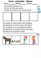 Vorschau - Arbeitsblätter - Materialpaket Schneiden Zirkus - Feinmotorik - Wortschatz - Seite 3
