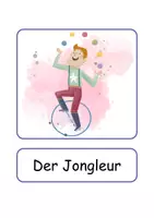 Vorschau - Mal- und Bastelvorlagen - XXL Lesekarten/Bildkarten Zirkus - DaZ/DaF, Deutsch (Grundschule) - Seite 1