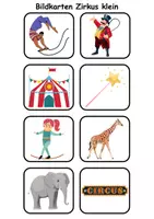 Vorschau - Arbeitsblätter - kleine Bildkarten Zirkus - DaZ/DaF, Deutsch (Grundschule) - Seite 2
