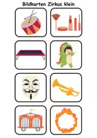 Vorschau - Arbeitsblätter - kleine Bildkarten Zirkus - DaZ/DaF, Deutsch (Grundschule) - Seite 3