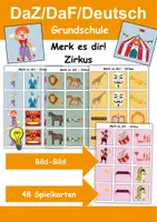 Vorschau - Arbeitsblätter - Merk es dir Zirkus (Bild-Bild) - DaZ/DaF, Deutsch (Klasse 1 bis 4) - Deckblatt