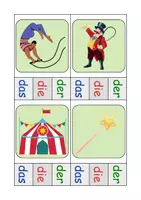 Vorschau - Arbeitsblätter - Zirkus Klammerkarten mit Lösung - DaZ/DaF, Deutsch (Klasse 1 und 2) - Seite 2