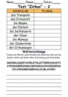 Vorschau - Arbeitsblätter - Test Zirkus - DaZ/DaF, Deutsch, Sachunterricht (Klasse 1 und 2) - Seite 3