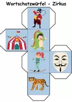 Vorschau - Arbeitsblätter - Bilderwürfel Zirkus - DaZ/DaF, Deutsch (Spiel) - Seite 2