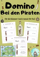 Vorschau - Spiele - Domino Bei den Piraten (Klassen 1 und 2 sowie DaZ) - Deckblatt