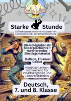 Vorschau - Arbeitsblätter - Die Goldgräber (Ballade) als Bildergeschichte - Deckblatt