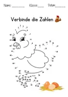 Vorschau - Mal- und Bastelvorlagen - Zahlen Party: Von Punkt zu Punkt für Erstklässler - Seite 3