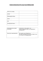 Vorschau - Stundenentwürfe - Unterrichtsentwurf Kombinatorik Klasse 1- Unsere Klassenstadt - Seite 1