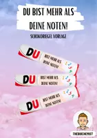 Vorschau - Anderer Materialtyp - Du bist mehr als deine Noten! Affirmation Wahres Zeugnis - Deckblatt