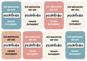 Vorschau - Mal- und Bastelvorlagen - Prickelnder Willkommensgruß für das neue Schuljahr - Seite 1