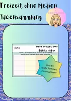 Vorschau - Anderer Materialtyp - Freizeit ohne Medien - Ideensammlung - Deckblatt