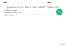 Vorschau - Arbeitsblätter - Umwandlung Bruch Dezimalzahl Prozent Klasse 6-8 - Seite 3