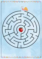 Vorschau - Arbeitsblätter - 🐌Schnecke Labyrinth Finde den Weg Graphomotorik - Seite 1