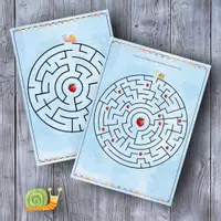 Vorschau - Arbeitsblätter - 🐌Schnecke Labyrinth Finde den Weg Graphomotorik - Deckblatt