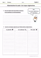 Aperçu - Préparation de séance / Séance complète - L'alimentation végétarienne à la cantine Cycle 4 - Page de couverture