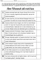 Vorschau - Arbeitsblätter - Lesespurgeschichte "Am Strand ist viel los" Sommer - DaZ / DaF / Deutsch - Seite 3
