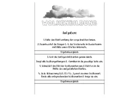 Vorschau - Arbeitsblätter - Wolkenbildung Mini-Lapbook - Deckblatt