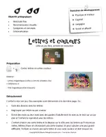 Aperçu - Jeux - Lettres et couleurs - Page 1