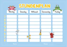 Vorschau - Arbeitsblätter - Stundenplan als Begrüßungsgeschenk - Seite 1