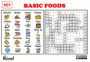 Vorschau - Arbeitsblätter - BASIC FOODS – Word Search (20 Words) - Seite 3