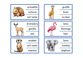 Vorschau - Spiele - Klammerkarten Lesen wild animals - Seite 3