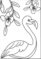 Vorschau - Mal- und Bastelvorlagen - Zick-Zack-Flamingo - Sommer Kunstidee, Kunst Grundschule - Seite 3