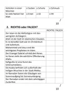 Vorschau - Klassenarbeiten - Probe/Lernzielkontrolle/Lernstandserhebung zum Thema ISLAM - 3./4. Klasse - Seite 3
