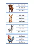 Vorschau - Spiele - Klammerkarten Lesen Bauernhoftiere (2-fach differenziert) - Seite 3