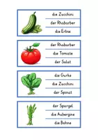 Vorschau - Spiele - Klammerkarten Lesen Gemüse (2-fach differenziert) - Seite 1