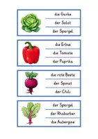 Vorschau - Spiele - Klammerkarten Lesen Gemüse (2-fach differenziert) - Seite 2