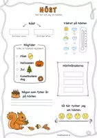 förhandsvisning - Höst – Berätta och färglägg 🍂 - sida 1