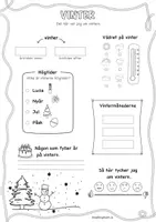 förhandsvisning - Vinter – Berätta och färglägg ❄️ - sida 2