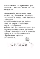 Vista previa - Hojas de trabajo - CLASIFICACION DE LOS ANIMALES LETRA IMPRENTA PLEGABLES - página 1