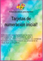 Vista previa - Juegos / Gamificación - Tarjetas de numeración inicial - página 1