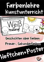 Vorschau - Stundenentwürfe - Farbenlehre: Geschichten über Farben (kleines Weiß), Farben mischen - Deckblatt
