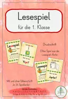 Vorschau - Spiele - Lesespiel nach Buchstabeneinführung V | Druckschrift - Deckblatt