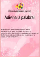 Vista previa - Hojas de trabajo - Adivina la palabra - página 2