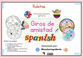 Vista previa - Manualidades / Dibujos para colorear - Ruletas: Giros de la amistad. Para conocernos mejor - Portada